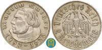 3. Reich 2 Reichsmark 450. Geburtstag von Martin Luther. -