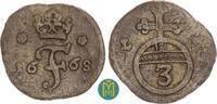 Braunschweig-Calenberg-Hannover 3 Pfennig Johann Friedrich 1665-1679. -