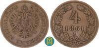 Österreich / Haus Habsburg 4 Kreuzer Franz Joseph I. 1848-1916. -