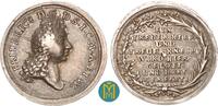 Sachsen-Coburg-Gotha. Silbermedaille von Wermuth. Friedrich II. 1691-1732. Auf die Huldigung in Gotha. -