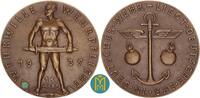 Karl Goetz Bronzegussmedaille mit Randpunze. Auf die Einführung der Wehrpflicht. -