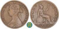 Großbritannien Half Penny Victoria 1837-1901. -