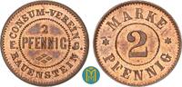 Sachsen-Meiningen 2 Pfennig CONSUM-VEREIN E.G. Rauenstein. -