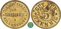 Schwarzburg-Sondershausen 5 Pfennig CONSUM-VEREIN SPARSAMKEIT GILLERSDORF. -