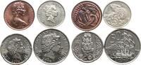 Neuseeland diverse Elisabeth II., Lot von 4 Kleinmünzen vz-stgl 33.47 元 含税 ＋  167.34 元 运费