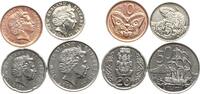 Neuseeland diverse Elisabeth II., Lot von 4 Kleinmünzen vz-stgl 33.47 元 含税 ＋  167.34 元 运费