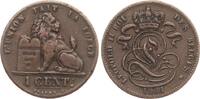 Belgien 1 Centimes Leopold II., 1865-1909 -