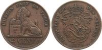 Belgien 2 Centimes Leopold II., 1865-1909 -