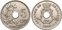 Belgien 5 Centimes Leopold II., 1865-1909 -