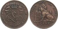 Belgien 1 Centimes Leopold II., 1865-1909, flämische Variante -