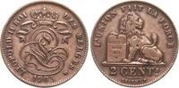 Belgien 2 Centimes Leopold II., 1865-1909, französische Variante -