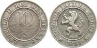 Belgien 10 Centimes Leopold II., 1865-1909, französisch -