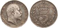 Großbritannien Threepence 1908 Edvard VII. ss+ 100.41 元 含税 ＋  167.34 元 运费