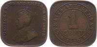 Strait Settlements 1 Cent Georg V., 1912-1936 -