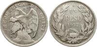 Chile 1 Peso 1922 Santiago ss 150.61 元 含税 ＋  167.34 元 运费