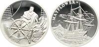 Feinsilbermedaille auf die Mayflower (Auswandererschiff) -