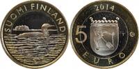 Finlande 5 Euros 2014 5 Euros Finlande 2014 - Série Animaux - Le Huard unz 66.94 元  ＋  71.12 元 运费