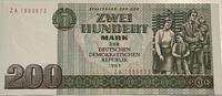 Germany DDR 200 Mark Germany DDR 200 Mark 1985 ( ZA ) UNC RO#364b -