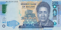Malawi 200 Kwacha Malawi 200 Kwacha 01.01.2016 Pick#60 UNC -