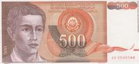Jugoslavien 500 Dinara Yugoslavia 500 Dinara 1991 Pick#109 UNC -