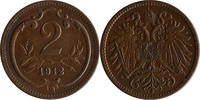 Österreich 2 Heller Habsburg 2 Heller 1912 Österreich Franz Joseph I XF KM#2801 -