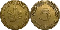 Deutschland 5 Pfennig Germany 5 Pfennig 1949 F XF J#377 -