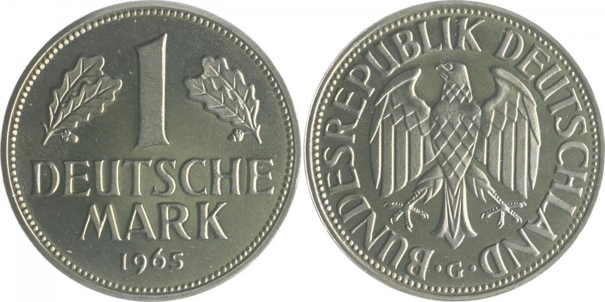 1 deutsche mark (dm) 1965 g bundesrepublik deutschland - brd