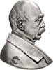 Personen Zinn-Relief Otto von Bismarck 1815-1898, Büste in Zivil nach links -