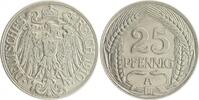 Kaiserreich 25 Pfennig 1910 A vz-st 66.94 元 含税 ＋  142.24 元 运费