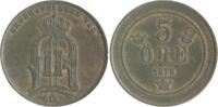 Schweden 5 Öre Oskar II. 1872-1907 -