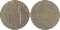 Sachsen-Meiningen 2 Pfennige Bernhard Erich Freund 1821-1866 -