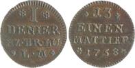 Braunschweig und Lüneburg - Wolfenbüttel 1 Denier Karl I. 1735-1780 -