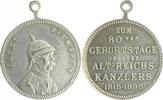 Personen Bronzemedaille, versilbert Otto von Bismarck, a.s. 80. Geburtstag -