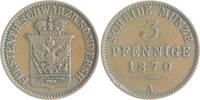 Schwarzburg-Sondershausen 3 Pfennig Günther Friedrich Carl II. 1835-1880 -