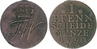 Preussen 1 Pfennig 1790 Friedrich Wilhelm II. 1786-1797 ss 83.67 元 含税 ＋  142.24 元 运费