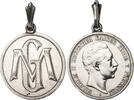 Preußen Silberanhänger aus 2 Mark-Stück Wilhelm II. 1888-1918 -