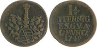 Sachsen-Gotha-Altenburg 1 1/2 Pfennig Friedrich III. 1732-1772 -