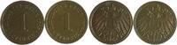 Kaiserreich Lot von 2 Stücken: 1 Pfennig -