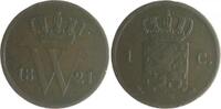 Niederlande 1 Cent 1821 Willem I. 1813-1840 ss 292.85 元 含税 ＋  142.24 元 运费