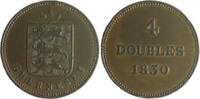 Guernsey 4 Doubles George IV. 1820-1830 -