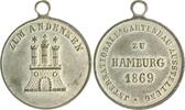 Hamburg Jeton, versilbert zum Andenken a.d. Internationale Gartenbau-Austellung -