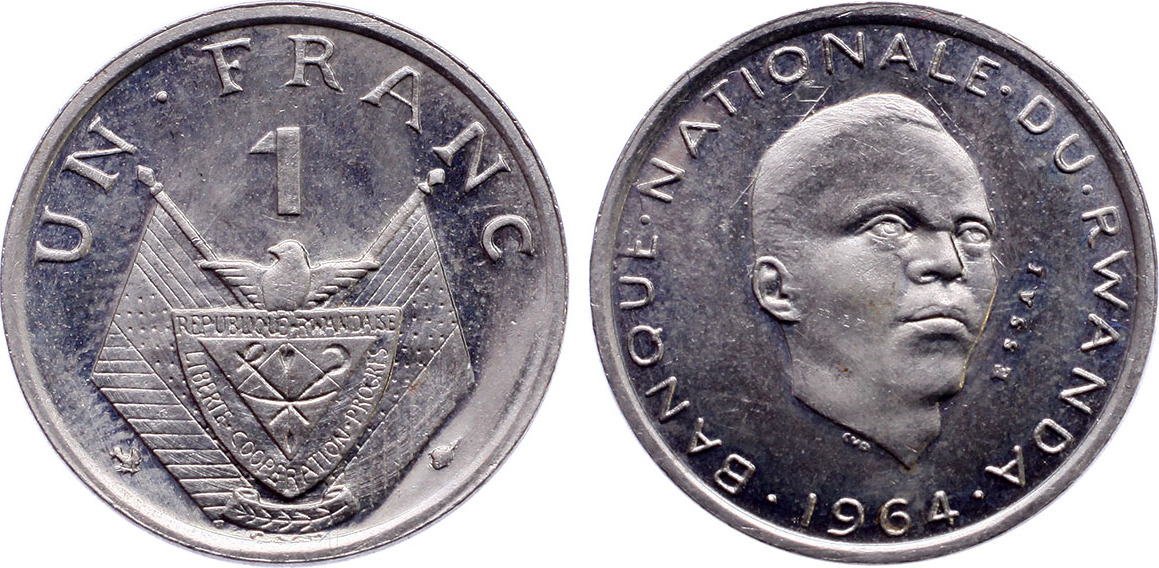 franc 1964 ruanda essai, (cupro-nickel)