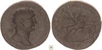Roman Empire AE sestertius Trajan, SPQR OPTIMO PRINCIPI, Emperor on horseback, spearing fallen dacian -
