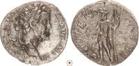 Roman Empire AR denarius Septimius Severus, LIBERO PATRI, Bacchus standing, at fee panther -