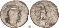 Roman Empire AR denarius Vespasian, COS VI, Eagle standing on garlanded cippus -