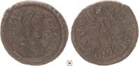 Roman Empire AE 4 Theodosius I., VICTORIA AVGGG, Victory advancing left, Siscia -