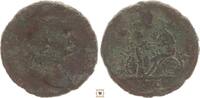 Roman Empire AE As in attitude of mourning trophy behind -