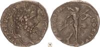 Roman Empire AR denarius Septimius Severus, P M TR P III COS II P P, Mars advancing right -
