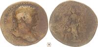 Roman Empire AE sestertius Trajan, SPQR OPTIMO PRINCIPI, Annona standing -