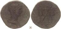 Roman Empire AE dupondius Trajan, SENATVS POPVLV QVE ROMANVS, Emperor between trophies -